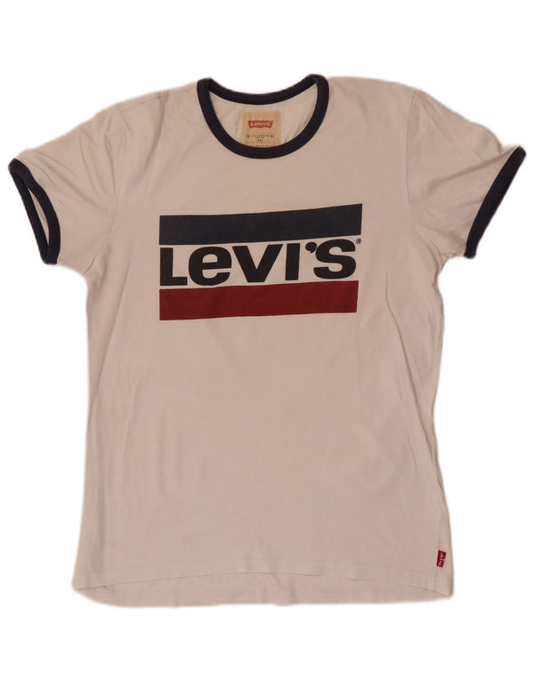 Levi's Boys Grafisk T-Shirt Top 15-16 år Hvid