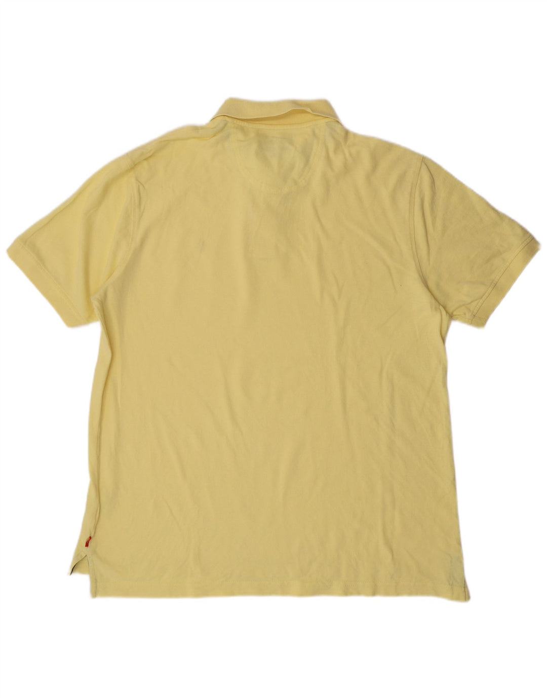 Izod Mens Polo Shirt Large Yellow Cotton