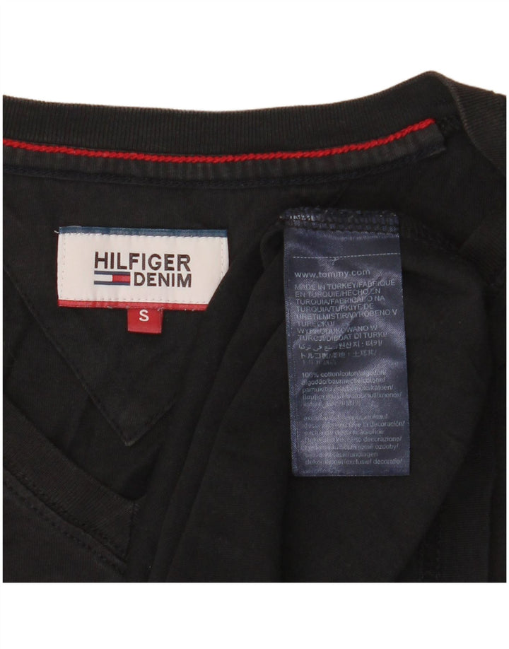 Tommy Hilfiger Mens T-Shirt Top Small Black Cotton