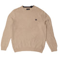 Chaps Herre Crew Neck Jumper Sweater Large Off White Bomuld
