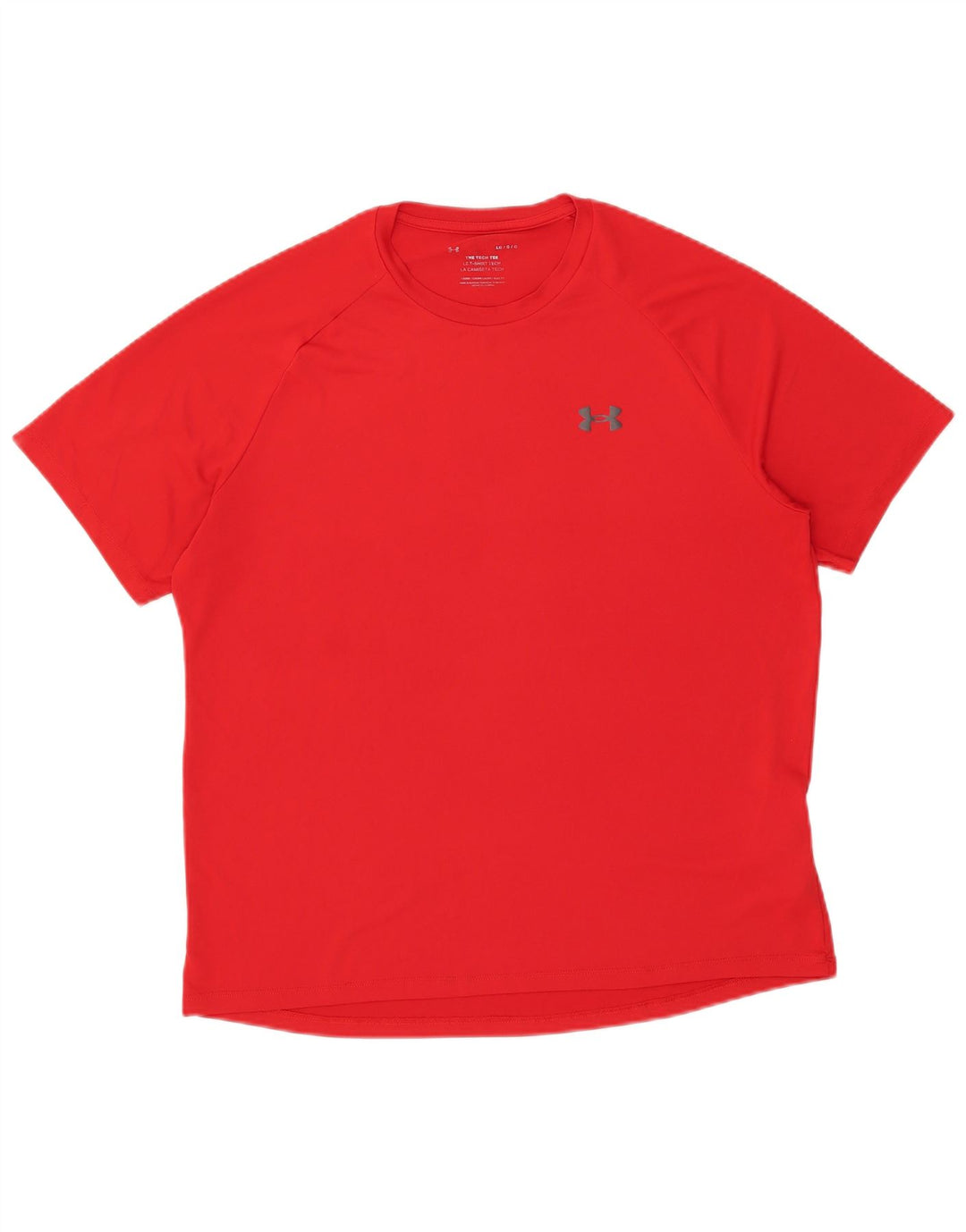 Under Armour Mens T-Shirt Top Large Red Polyester Sports