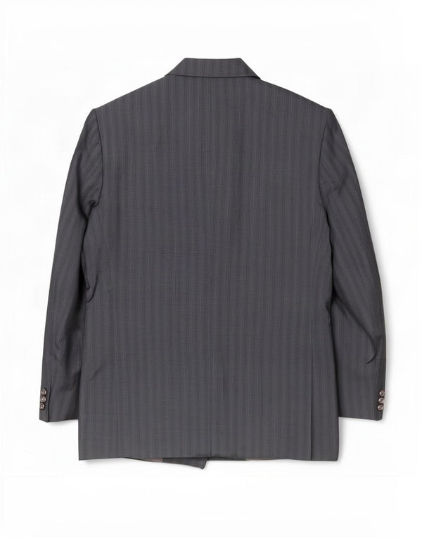 Renato Fagnucci Chaqueta tipo blazer con doble botonadura para hombre UK 42 XL Gris a rayas