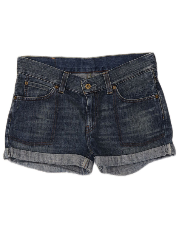 Levi's Pantaloncini di jeans 607 da donna UK 12 Medium W28 Blu Cotone