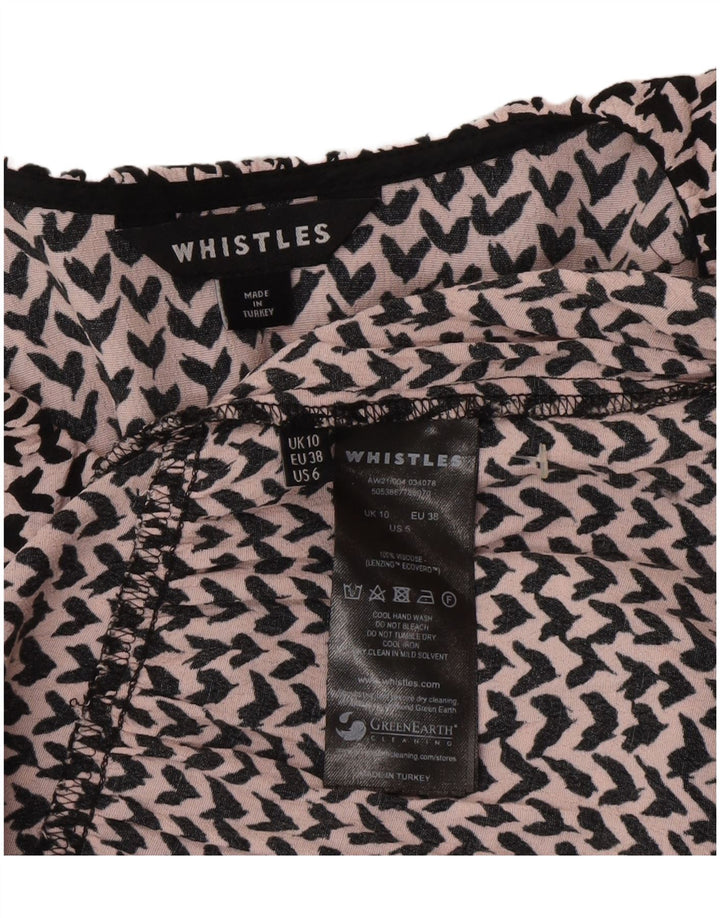 Whisper Womens Abstract Pattern Maxi Dress UK 10 Small Rosa Viskose
