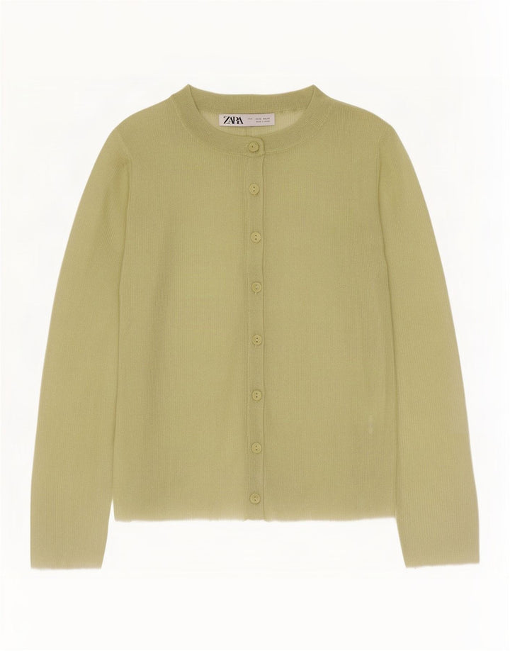 Maglione cardigan oversize da donna Zara UK 10 piccolo verde