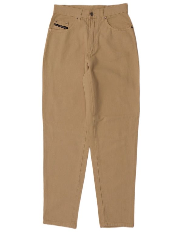 Vintage Womens High Rise Tapered Jeans W31 L31 Beige Cotton