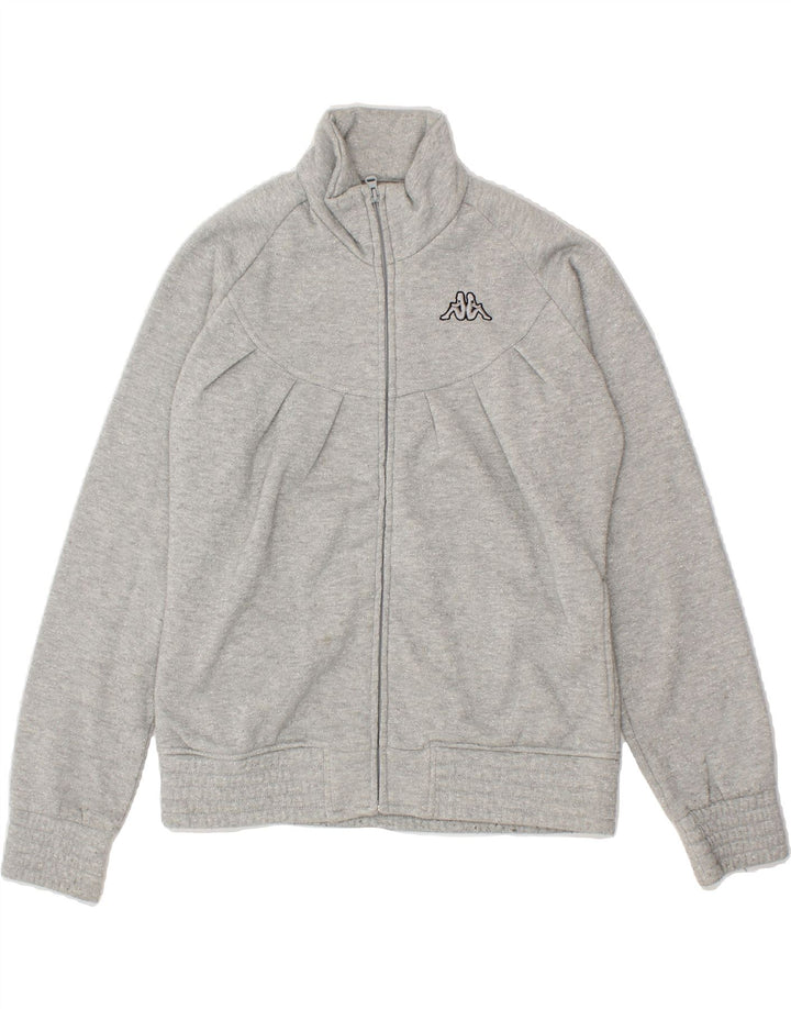 KAPPA Womens Tracksuit Top Jacket UK 18 XL Grey Cotton Vintage Kappa and Second-Hand Kappa from Messina Hembry 