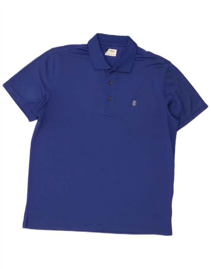 Polo Izod Hombre Grande Poliéster Azul