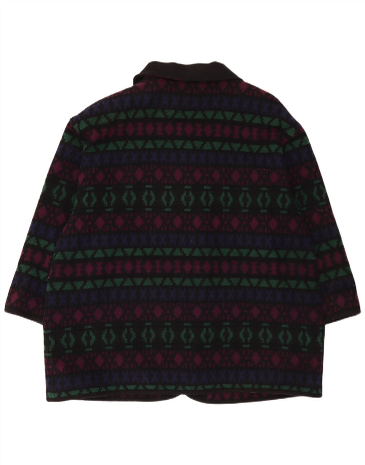 Vintage Womens Overcoat UK 26 5XL Multicoloured Geometric Wool