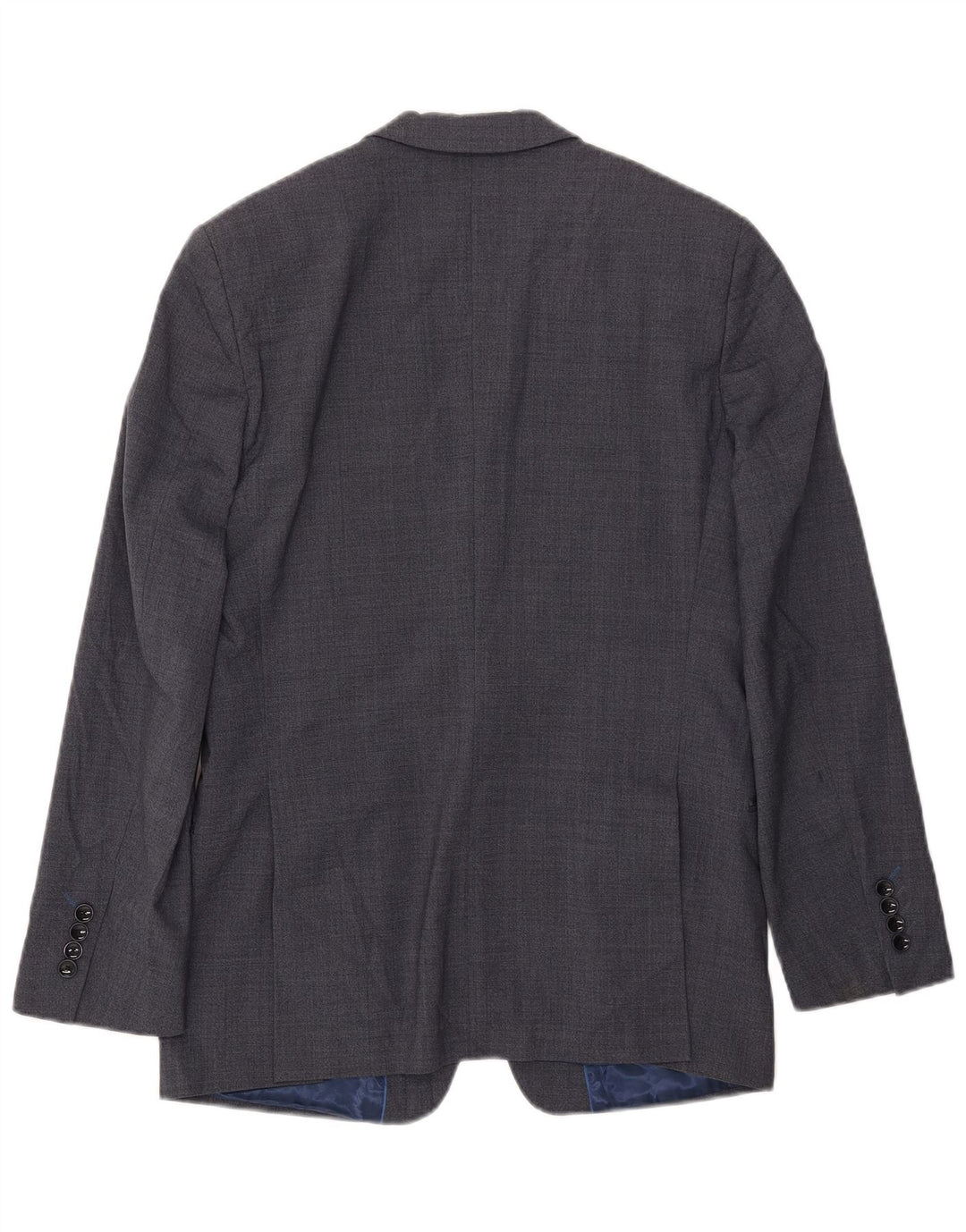 Marks & Spencer Herren-Blazer mit 1 Knopf, UK 38, mittelblaue Wolle