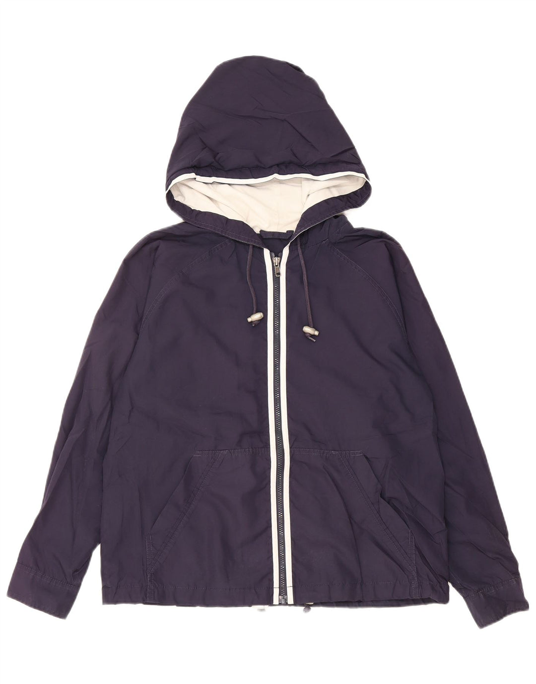 Женская дождевик с капюшоном EDDIE BAUER UK 14, средний темно-синий, полиэстер