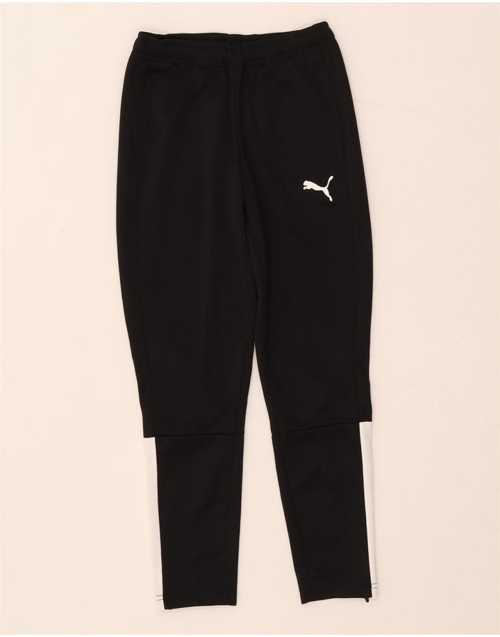 Puma Girls Tracksuit Trousers 9-10 Years Black Colourblock Polyester