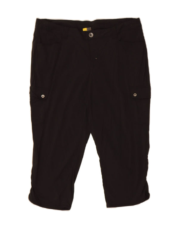EDDIE BAUER Womens Cargo Bermuda Shorts US 14 XL W37  Black Nylon