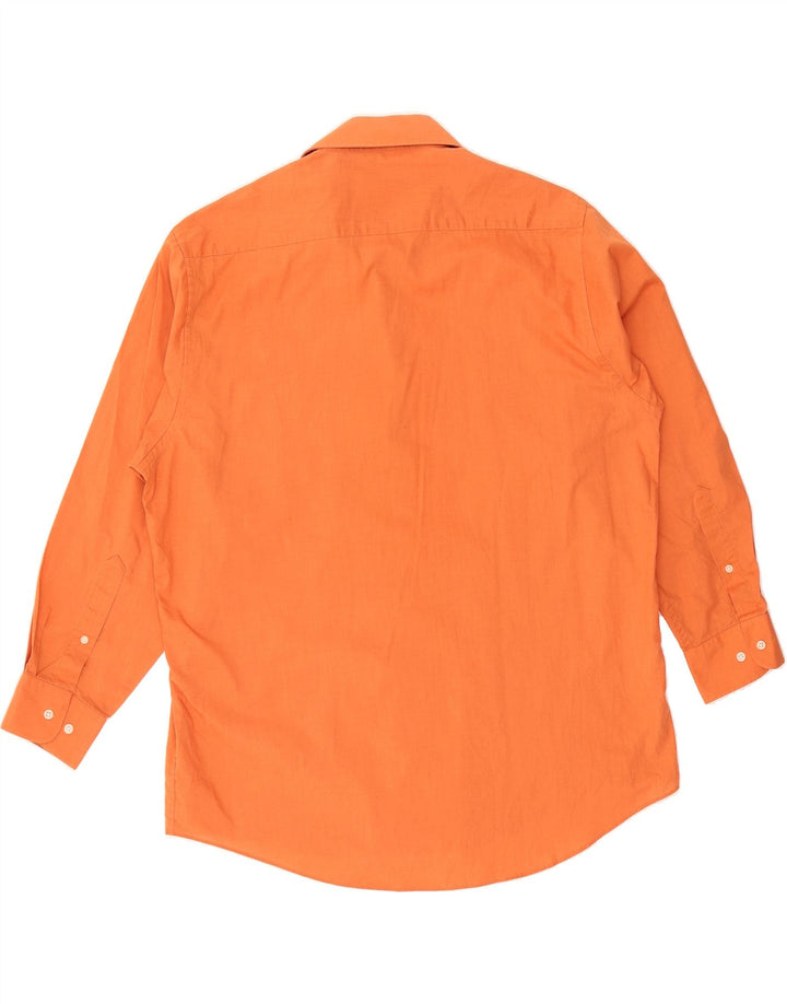 PIERRE CARDIN Mens Shirt Size 16 1/2 Large Orange Cotton Vintage Pierre Cardin and Second-Hand Pierre Cardin from Messina Hembry 