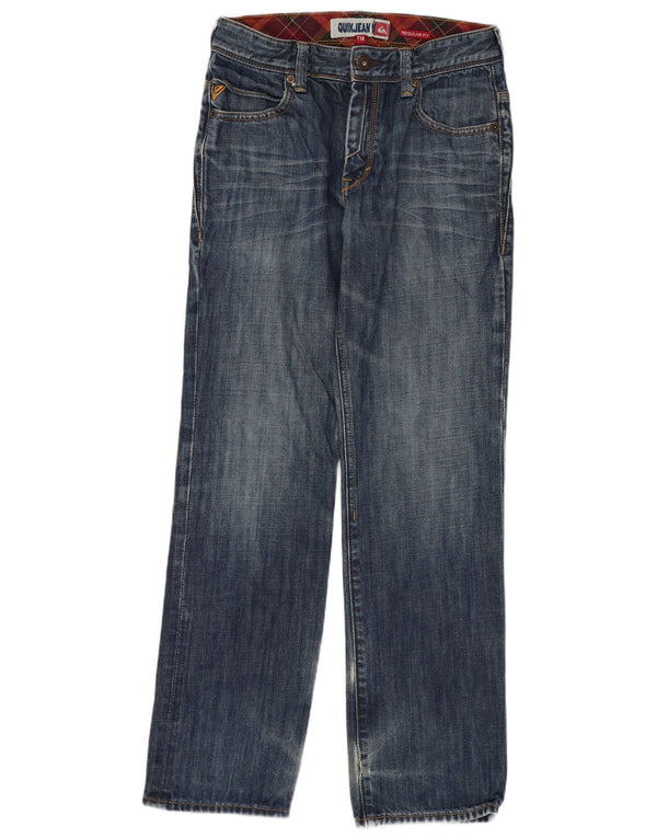 Quiksilver Boys Straight Jeans 13-14 Years W28 L29 Blue Cotton