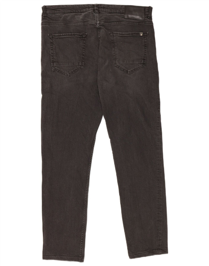 Zara Mens Slim Jeans EU 46 XL W36 L30 Black
