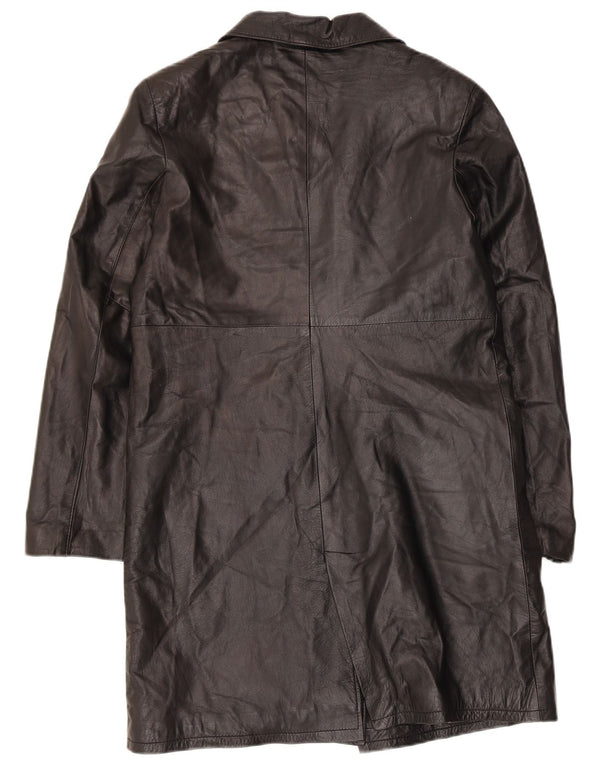 Equipe Damen Ledermantel IT 46 Large Schwarz