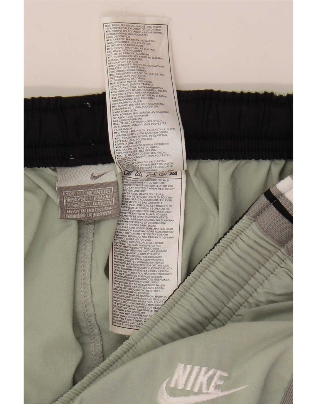 Nike Mens Tracksuit Trousers Large  Green Striped Nylon