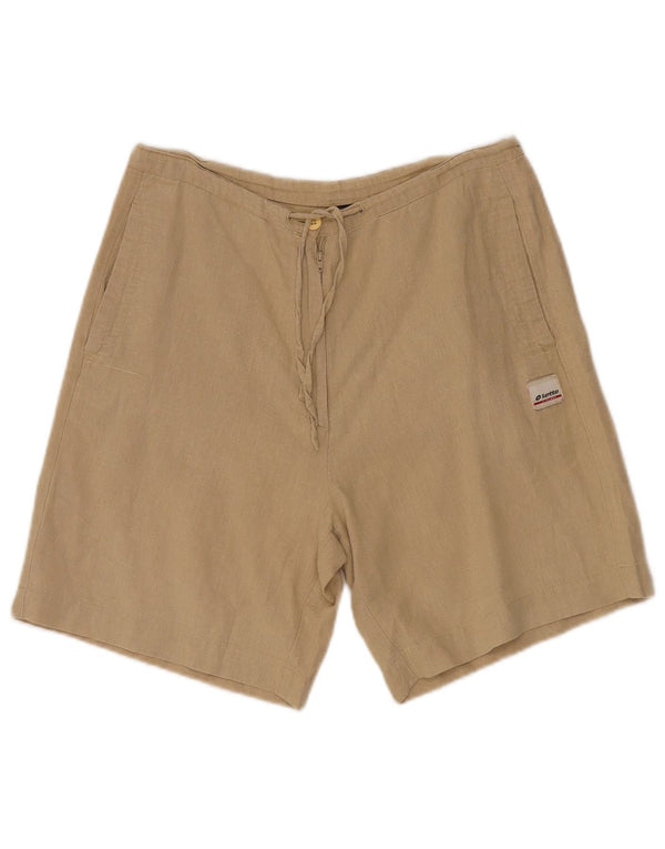 Lotto Damen Freizeitshorts UK 14 Large W30 Beige Leinen