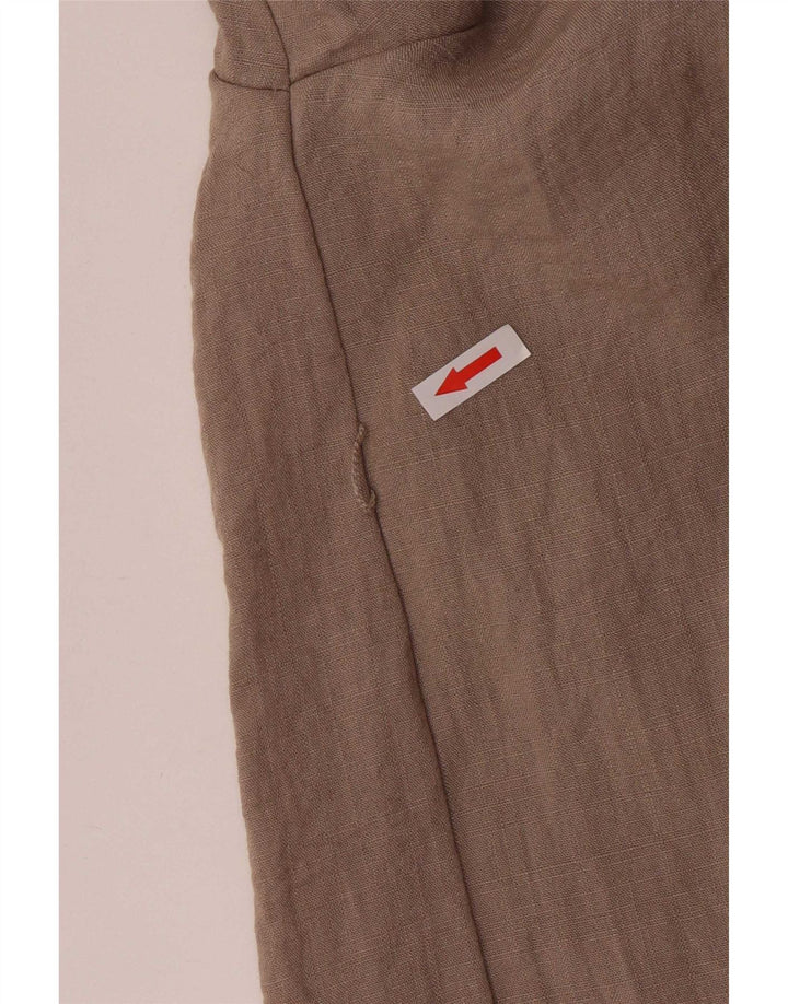 Женский открытый пиджак Zara UK 14, средний коричневый, вискоза