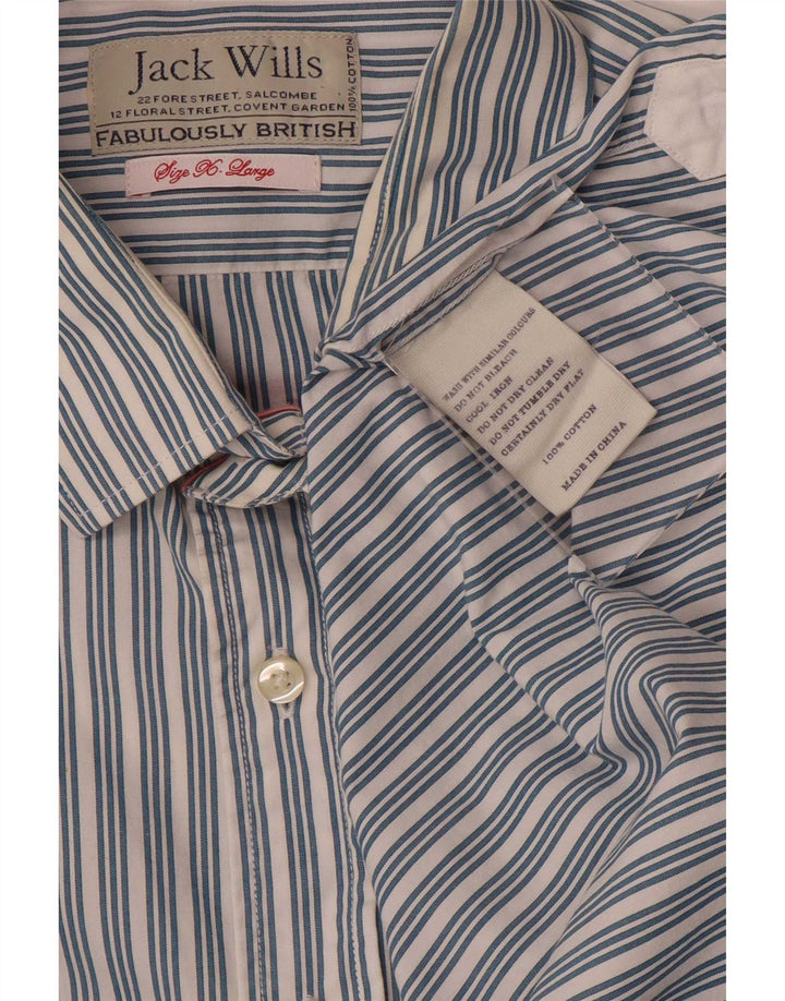 Jack Wills Mens Formal Shirt XL Blue Striped Cotton