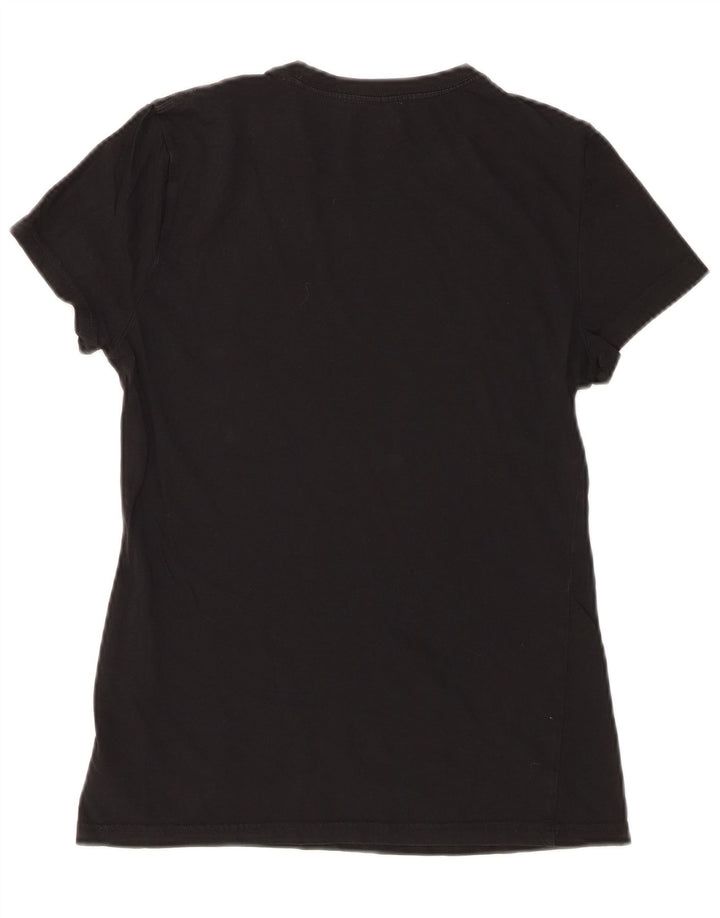 Reebok Womens T-Shirt Top UK 8 Small Black Cotton