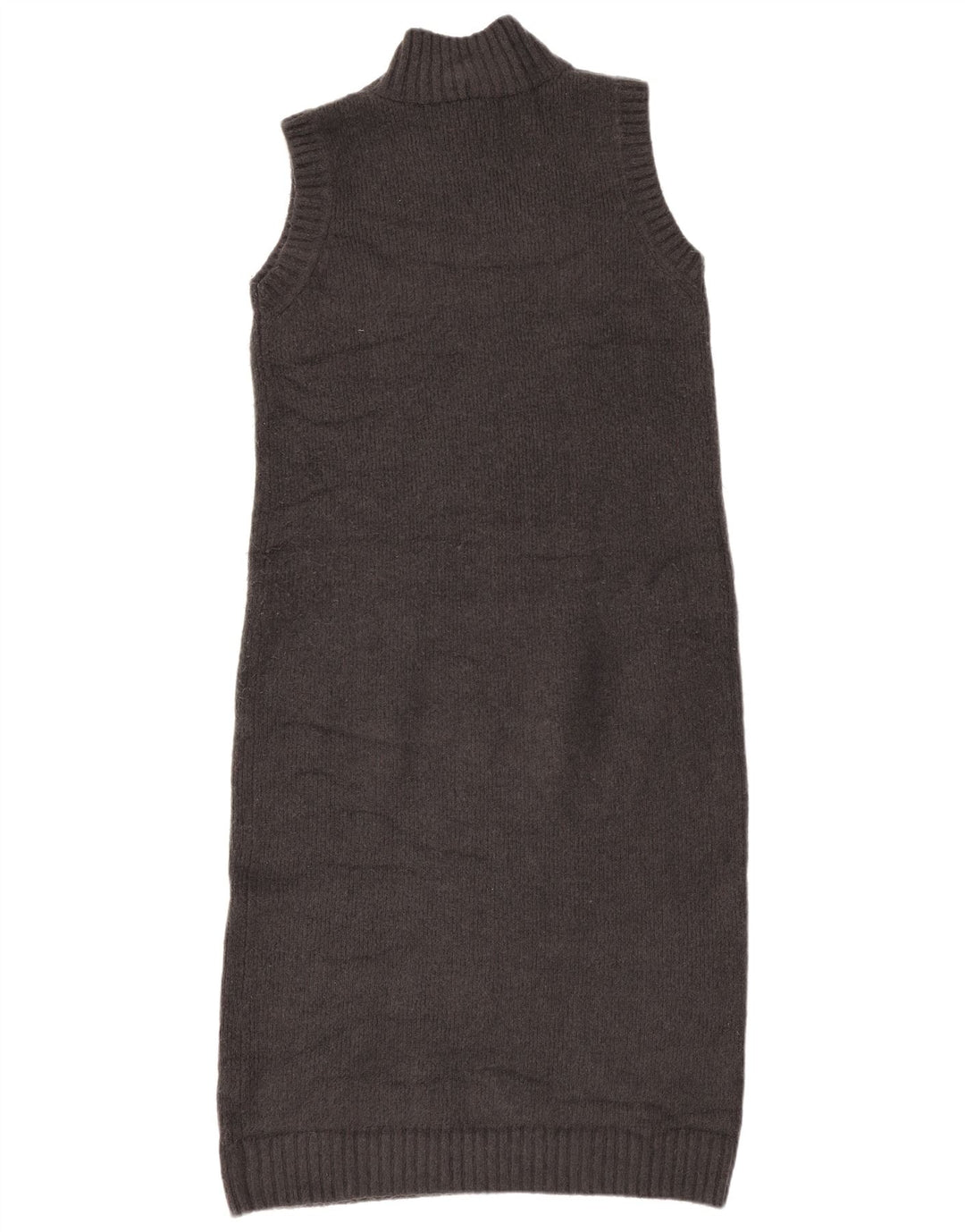 Zara Womens Sleeveless Jumper Dress UK 14 Medium Grey