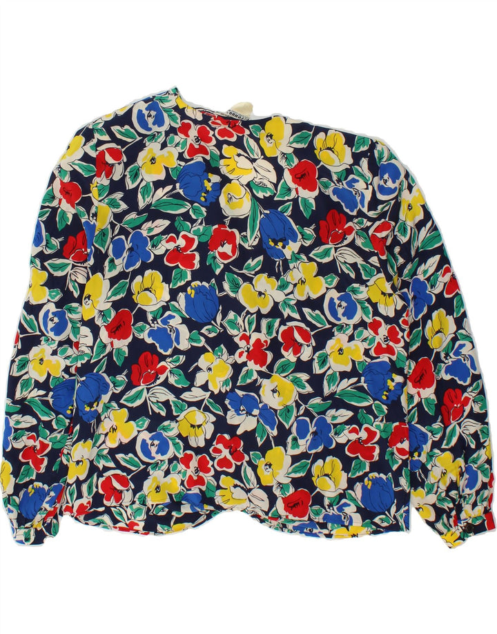 VINTAGE Womens Long Sleeve Blouse Top IT 46 Large Multicoloured Floral Vintage Vintage and Second-Hand Vintage from Messina Hembry 