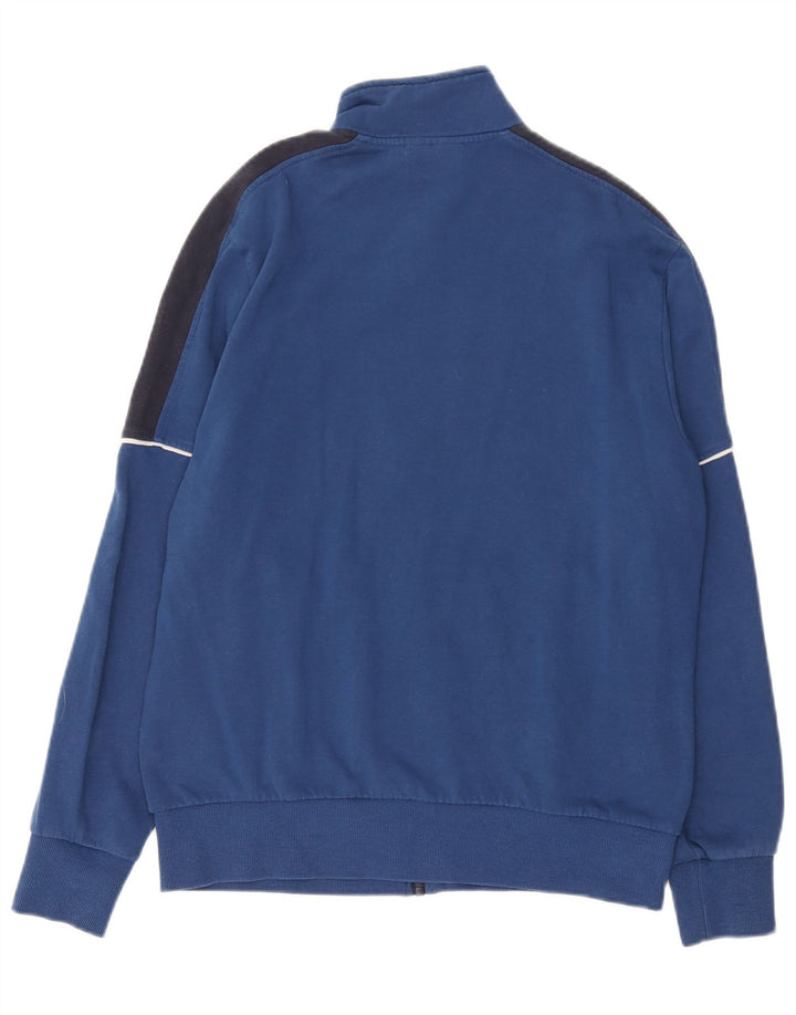 Lotto Mens Tracksuit Top Jacket Large Blue Colourblock Cotton