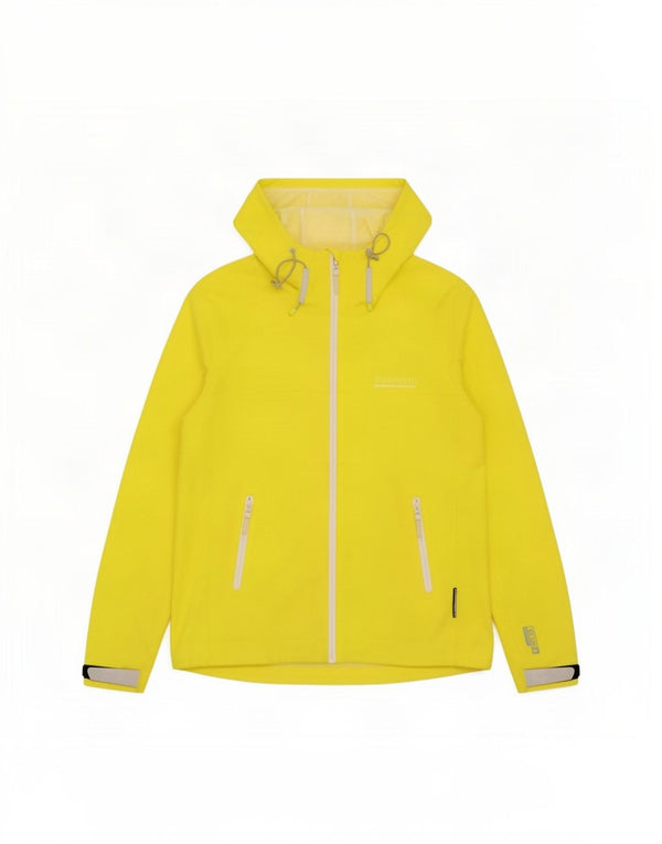 Giacca antipioggia da donna con cappuccio Superdry UK 12 poliestere giallo medio