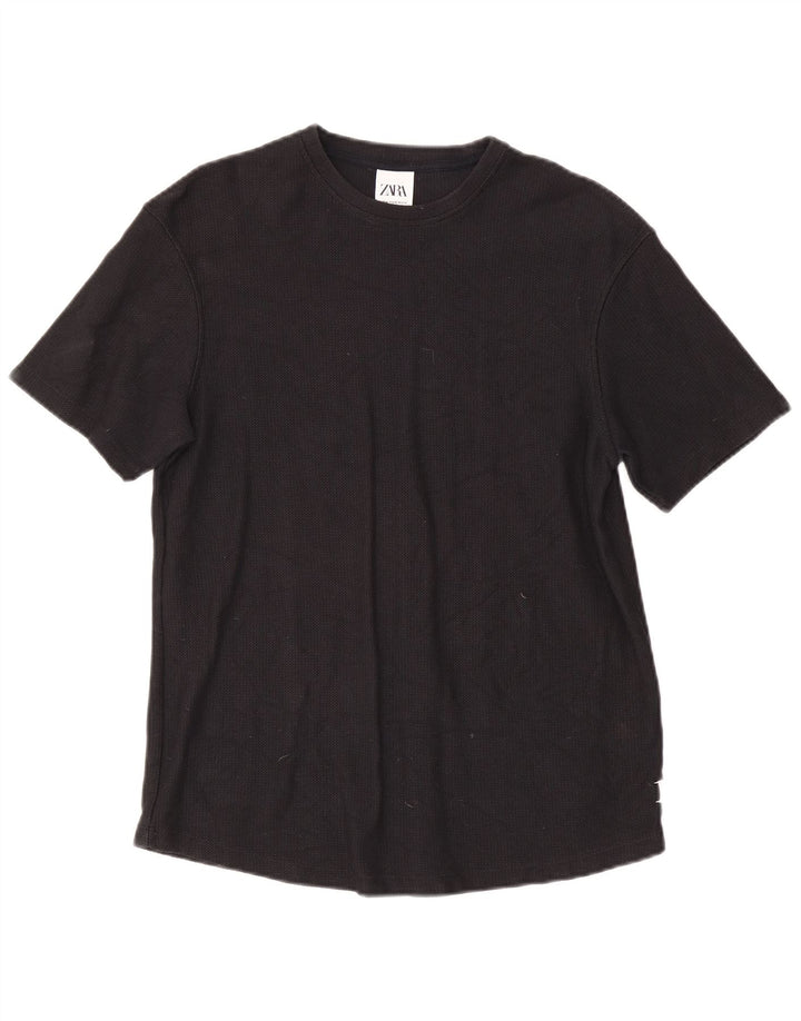 T-shirt Zara da uomo Top media nera