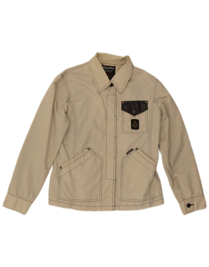 Refrigiwear Damen Utility-Jacke UK 14 Large Beige Nylon