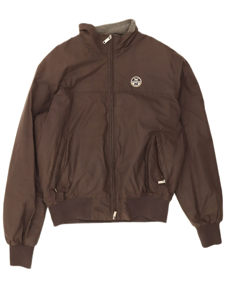 North Sails Herren Bomberjacke UK 40 Large Braun Polyamid