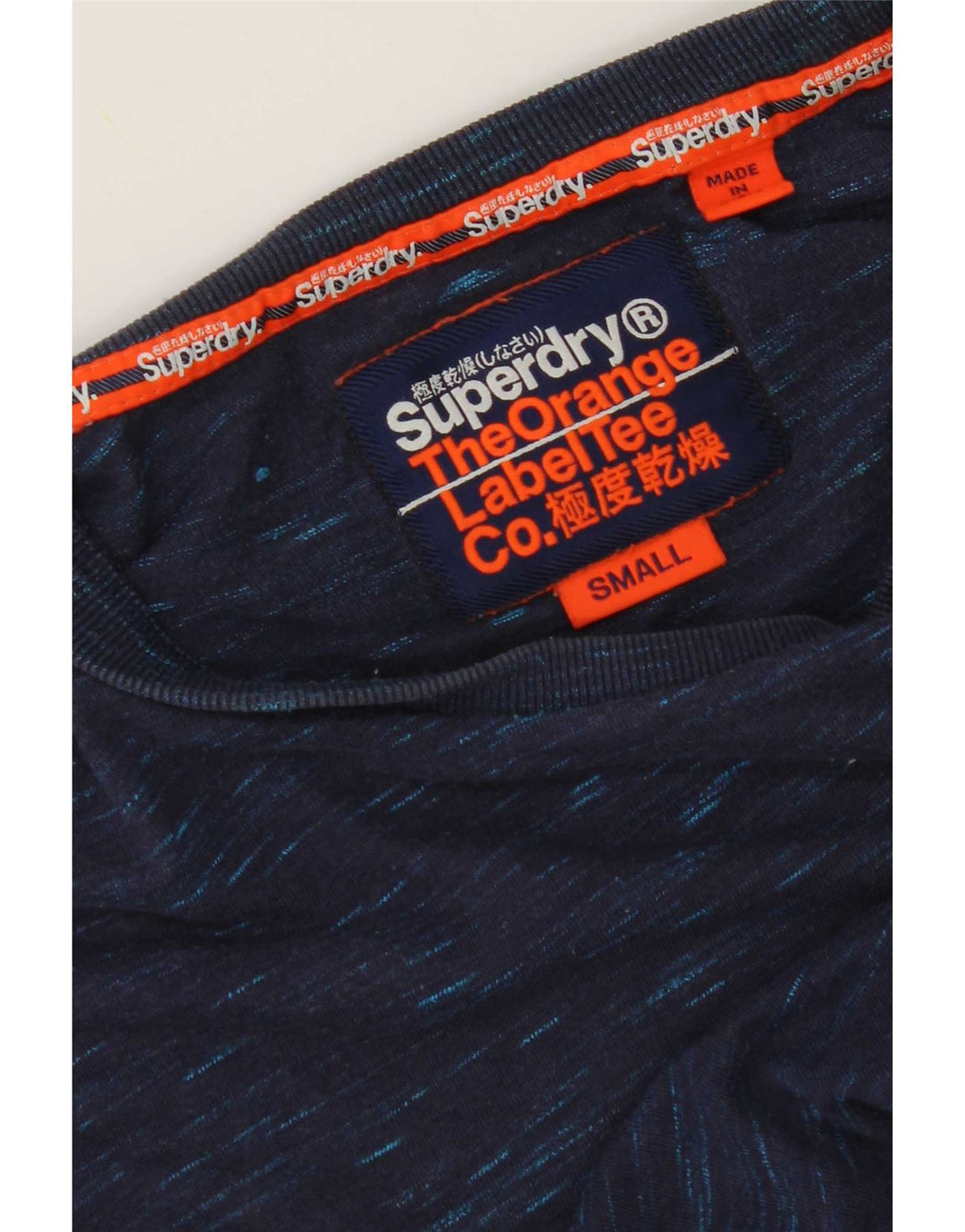 Superdry Herren T-Shirt Top Small Marineblau meliert