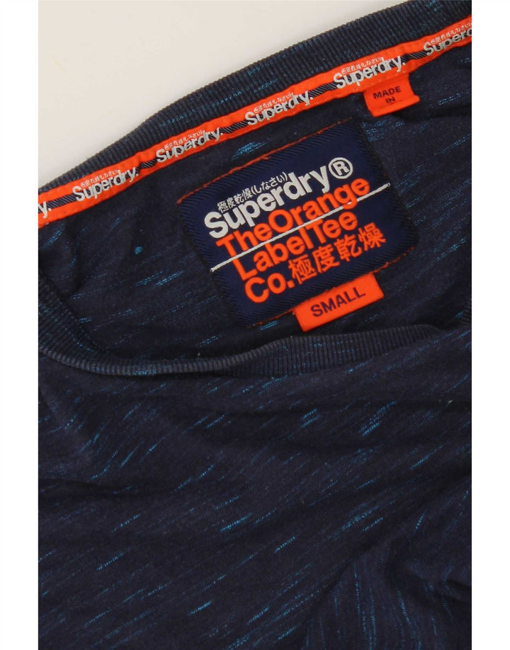 Superdry Herren T-Shirt Top Small Marineblau meliert