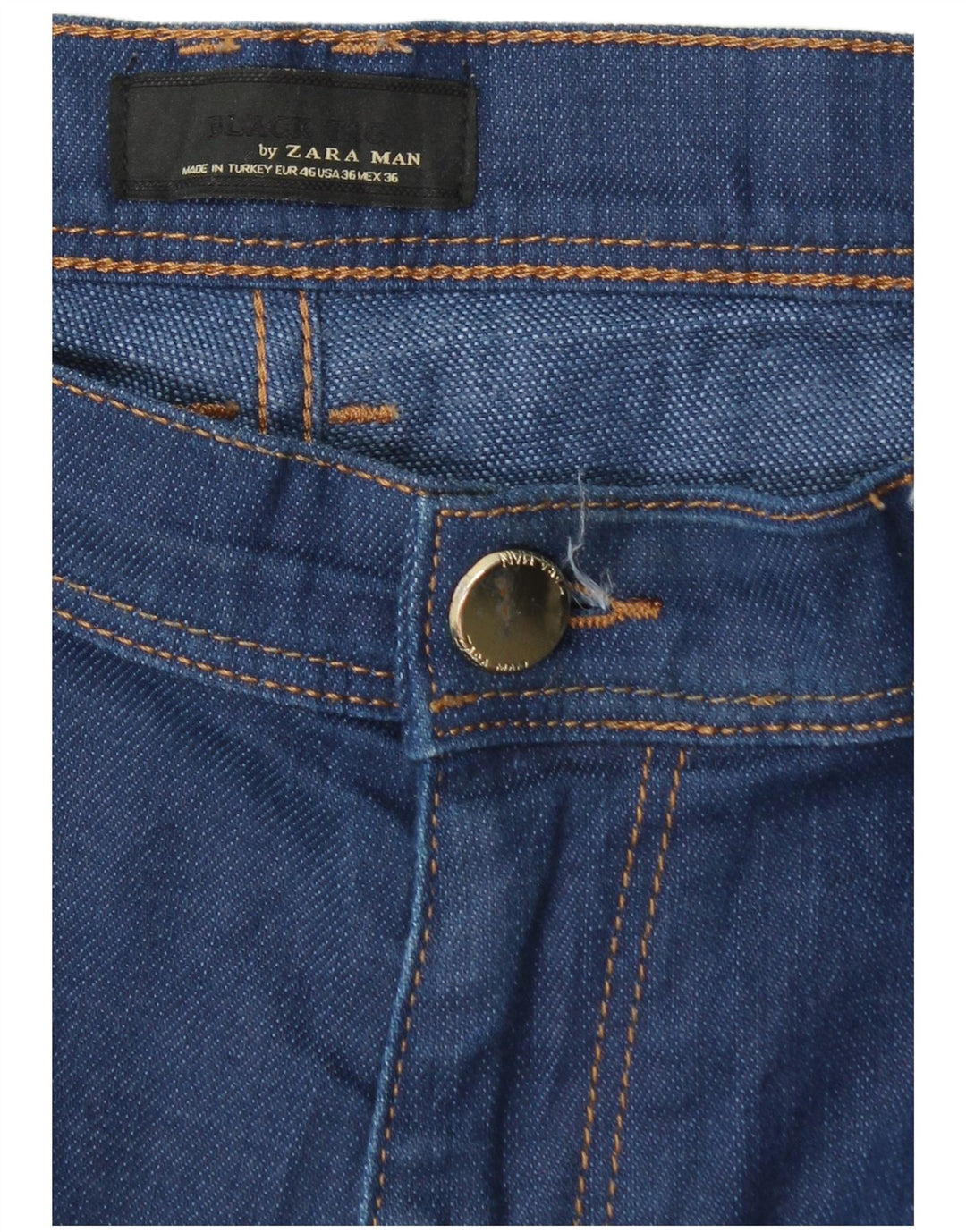Zara Mens Slim Jeans EU 46 XL W36 L34 Blue