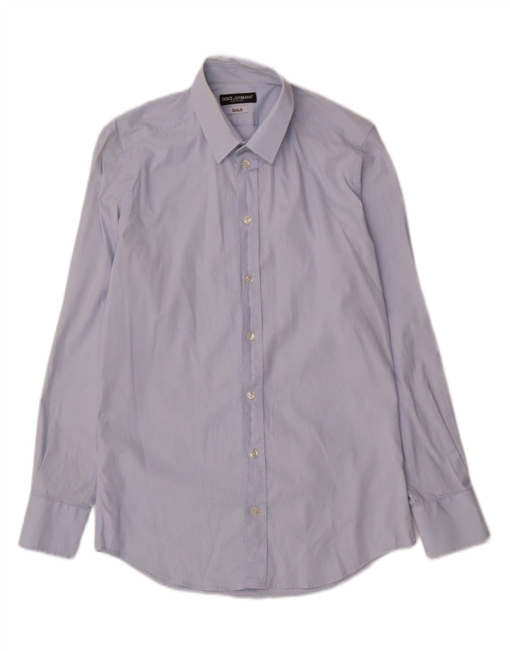 Dolce & Gabbana Mens Shirt Size 15 1/2 39 Medium Blue