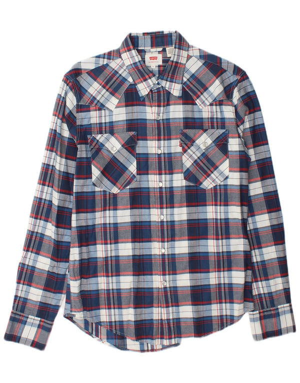 Мужская рубашка Levi's маленькая синяя клетка