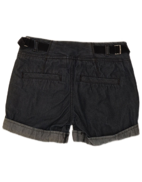 Pantaloni caldi da donna Diesel W26 piccoli in cotone a righe blu