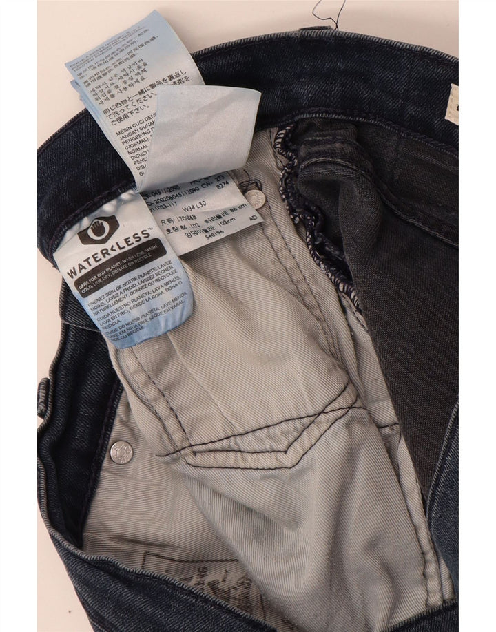 Мужские узкие джинсы LEVI'S W34 L30 синие, хлопок
