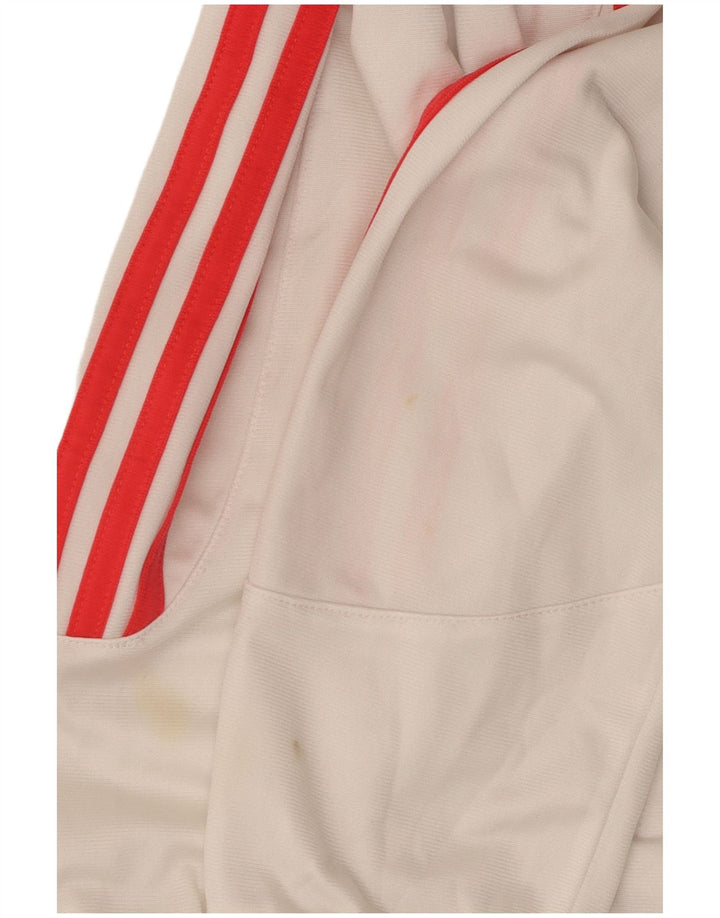 Jachetă de trening pentru băieți ADIDAS 13-14 ani, poliester alb