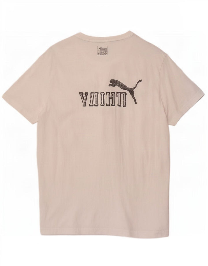 Puma Mens Graphic T-Shirt Top Medium White