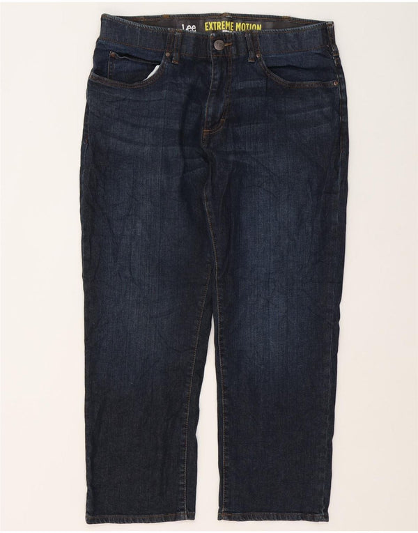 Jeans dritti da uomo Lee Extreme Motion W36 L29 cotone blu navy