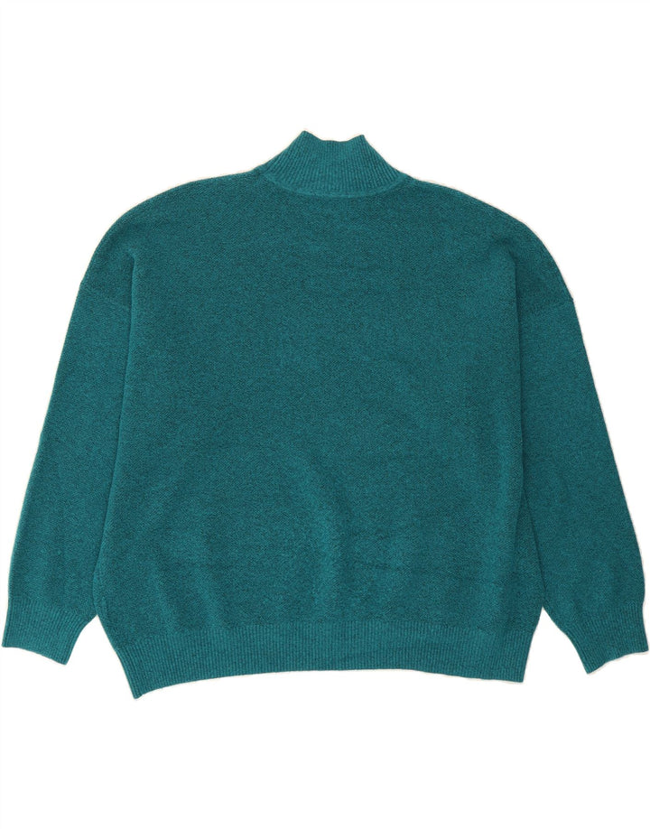 MARKS & SPENCER Womens Oversized Turtle Neck Jumper Sweater UK 18 XL Green Vintage Marks & Spencer and Second-Hand Marks & Spencer from Messina Hembry 