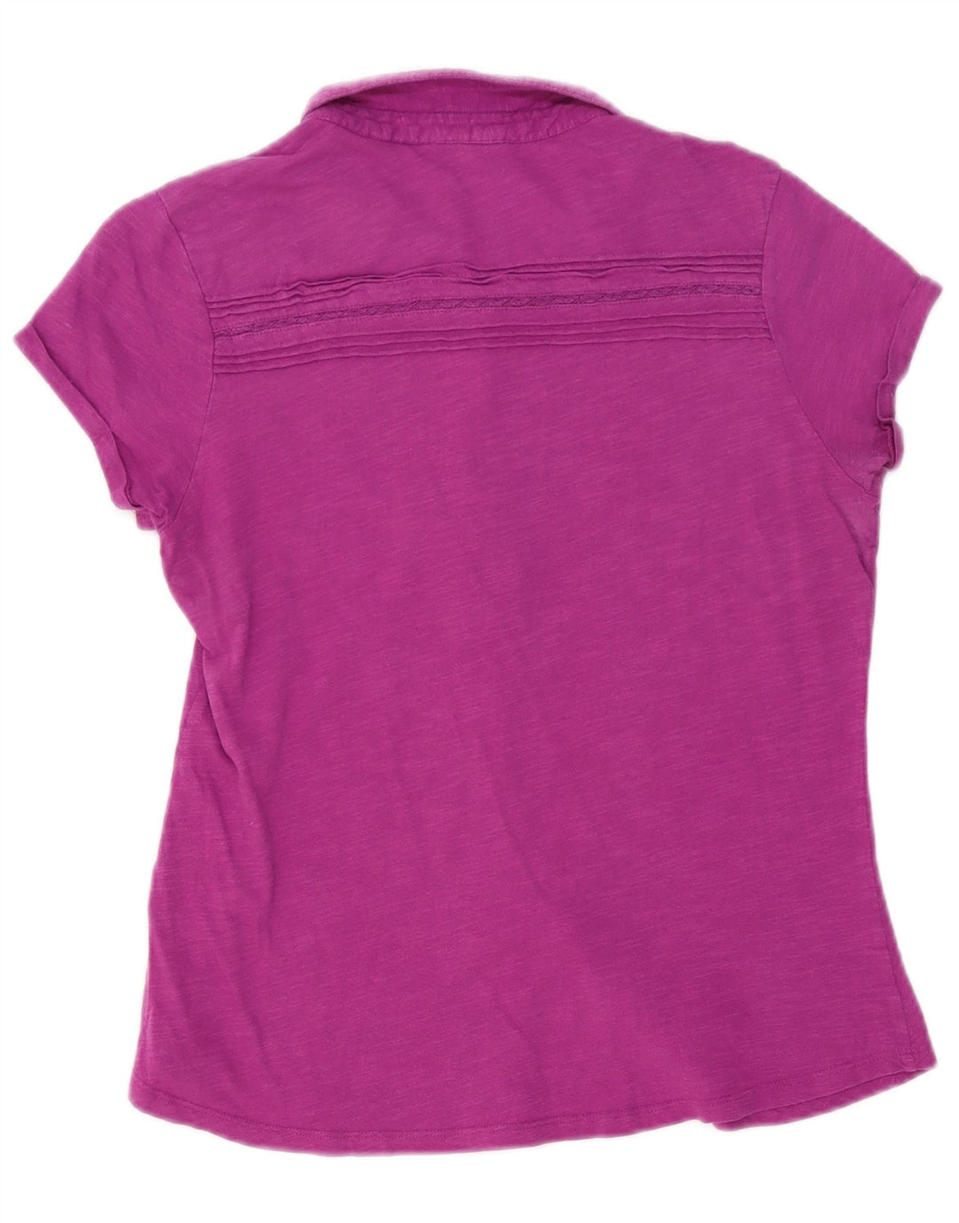 White Stuff Womens Short Sleeve Shirt UK 12 Medium Purple Cotton