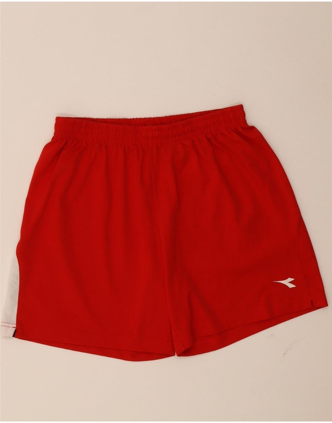 DIADORA Boys Sport Shorts 9-10 Years Large Red Colourblock Polyester Vintage Diadora and Second-Hand Diadora from Messina Hembry 