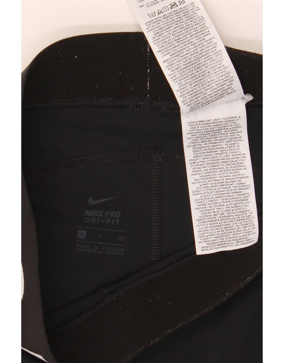 Nike Womens Dri Fit Graphic Sport Shorts UK 8 Small Black Polyester