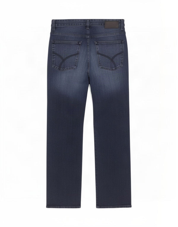 Calvin Klein Straight Jeans til mænd W34 L32 Marineblå bomuld