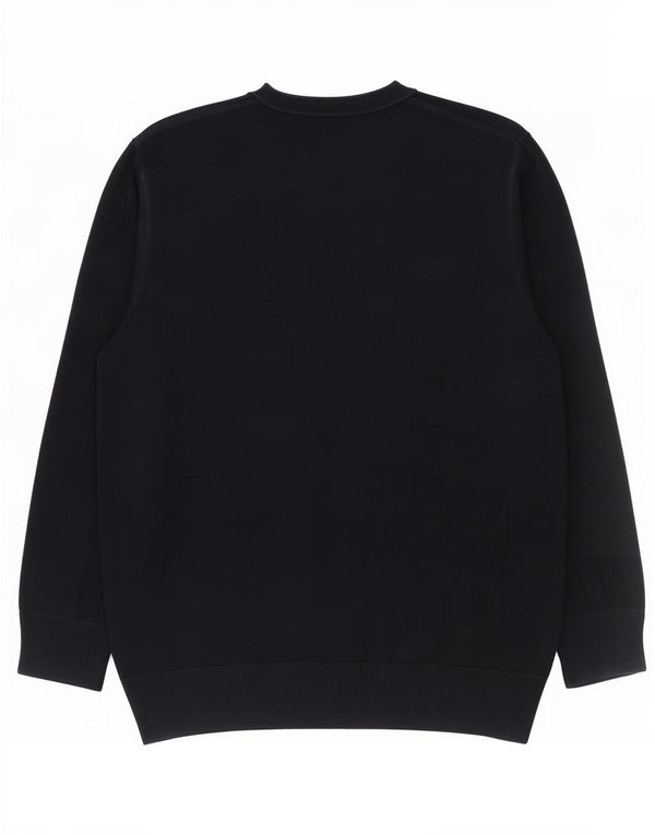 Marks & Spencer Mens V-Neck Jumper Sweater Large Navy Blue Cotton