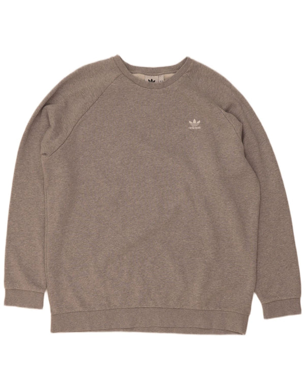 Adidas Mens Sweatshirt Jumper XL Grey Cotton